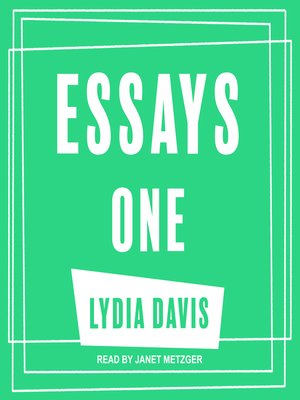 cover image of Essays One
